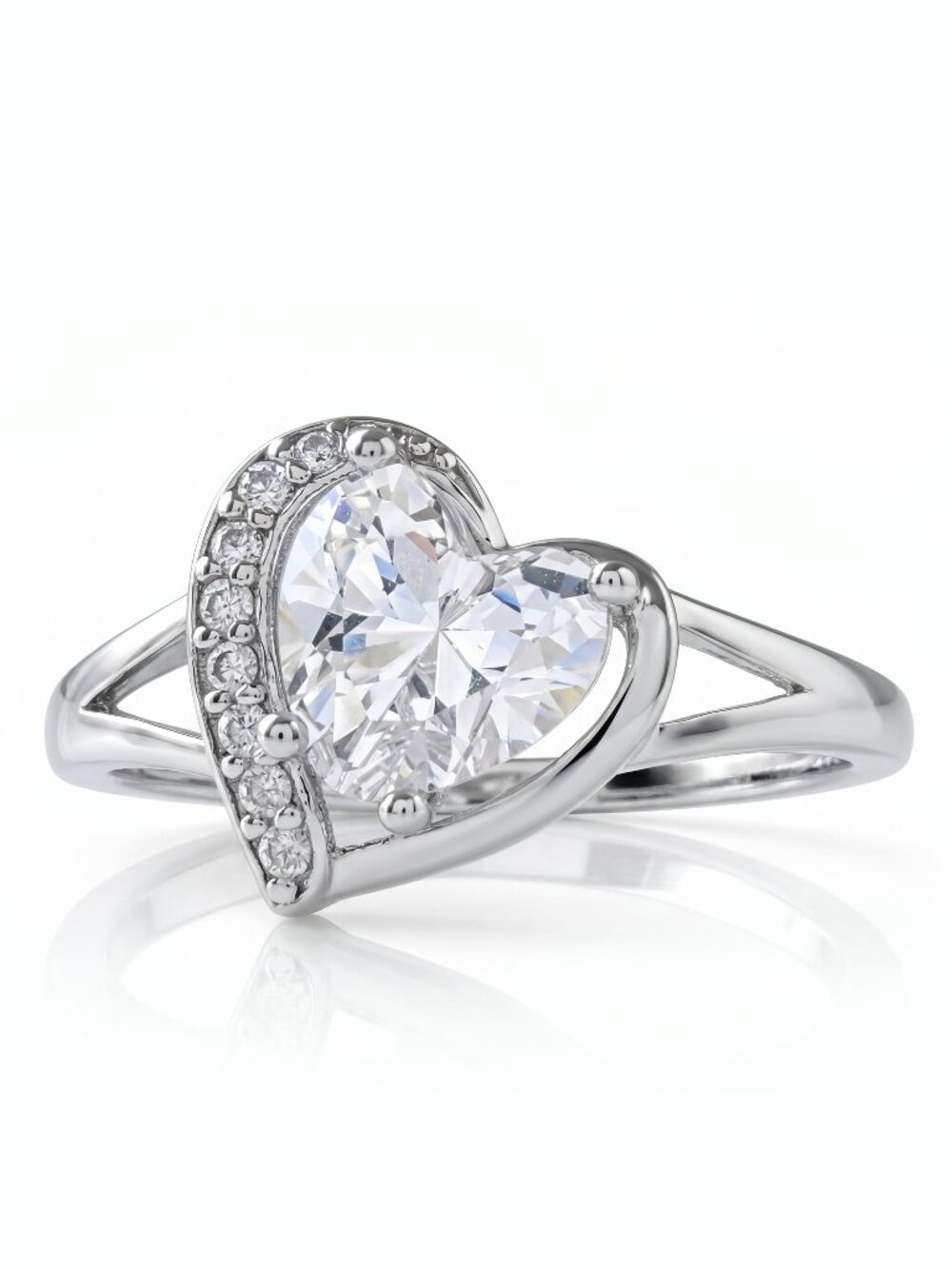 Heart Ring, 925 Sterling Silver Charmed Aroma Size 7
